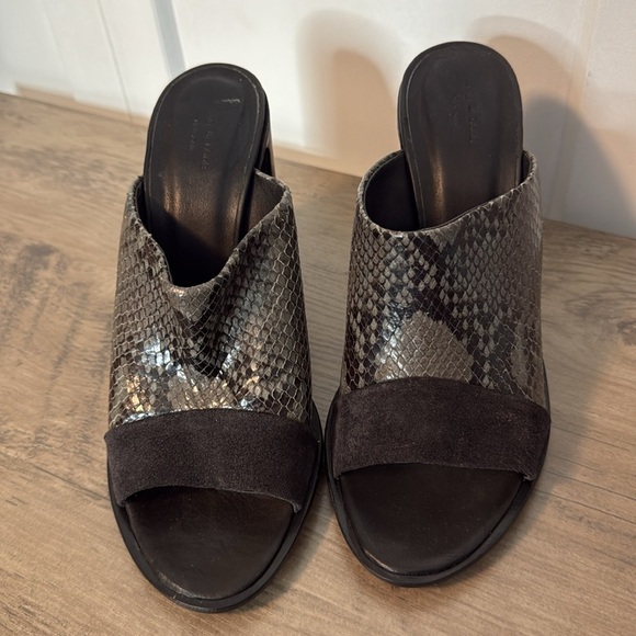 Rag & Bone Black and olive green Snake Print Mules - leather - 8 - Picture 2 of 7